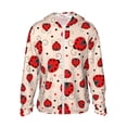 thumbnail image 1 of Balery Red Ladybug Sudadera ligera de manga larga con capucha y protección solar UPF 50+ para hombre y mujer, ideal para pesca y running-Small, 1 of 7