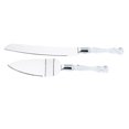 thumbnail image 1 of 2pcs Cake Knife And Server Set Stainless Steel Cake Server Cake Cutter Spatula Wedding Favor Silver, 1 of 1