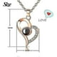 thumbnail image 2 of 925 Sterling Silver I Love You Necklace 100 Languages Love Necklace, 2 of 5