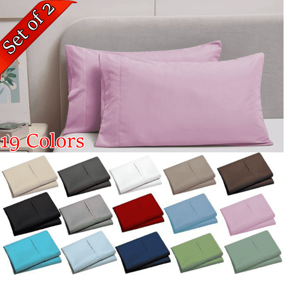 Bxaolu Pillow Cases Queen Size 2-Pack – Soft Brushed Microfiber – Envelope Closure – Perfect for Home, Hotels, Guest Rooms – 20x36 Inches (Light Green)
