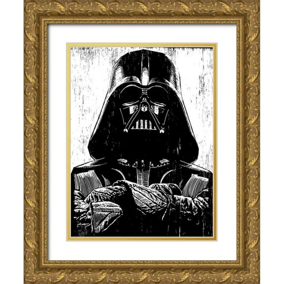 Shigley, Neil 12x14 Gold Ornate Wood Framed with Double Matting Museum Art Print Titled - Vader