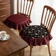 thumbnail image 3 of XUELC Vintage Printed Ruffled Chair Cushion with Ties Comfortable Kitchen Dining Chair Pad Seat Cushion with Removable Cover, 3 of 7