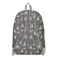 thumbnail image 3 of Waterproof Ox Print Backpack, Lightweight School Bag Featuring Cute Cartoon Foxy Design with Wild Forest and Tree Pattern, 3 of 5