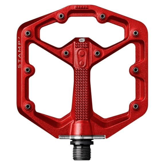 Stamp Flat MTB Pedals - Size-Specific, Lightweight, Versatile, Durable Bike Pedals Stamp 7 Red Small