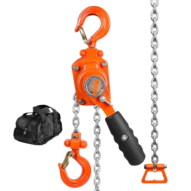 Polipasto manual con cadena VEVOR 1/4 de tonelada, 250 kg, 3 m, G80, acero