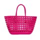 thumbnail image 3 of Bolso de mano tejido para mujer, moderno bolso de playa de verano para ir de vacaciones. Rosa oscuro, 3 of 9