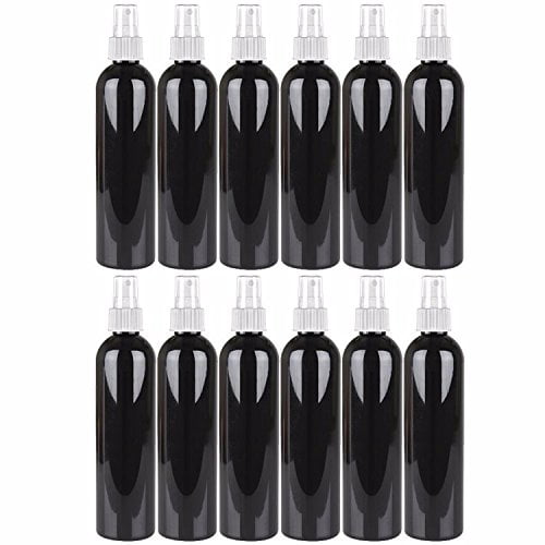 4 oz Clear Bullet Plastic Bottle PET-12 sets choice of SPRAYER caps FREE SHIPP 