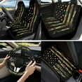 thumbnail image 2 of Jeiento American Military Flag Car Seat Covers Front Rear Split Bench Full Set Steering Wheel Seat Belt Pads Armrest Pad Coasters Keychain, 13 PCS Auto Interior Accessory for Most Cars SUV Sedan, 2 of 8
