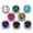 mixed 10pcs, variant on 10X Pretty Round Crystal Chunk Charm Snap Button Fit 18mm Snap Jewelry Making -Sapphire blue