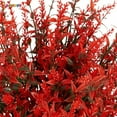 thumbnail image 3 of Spencer 8 Bundles Artificial Flowers Lavender Bunch Fake Plants Faux UV Resistant Flower Plastic Shrubs Vine Hanging Outdoor Decorations "Red", 3 of 8