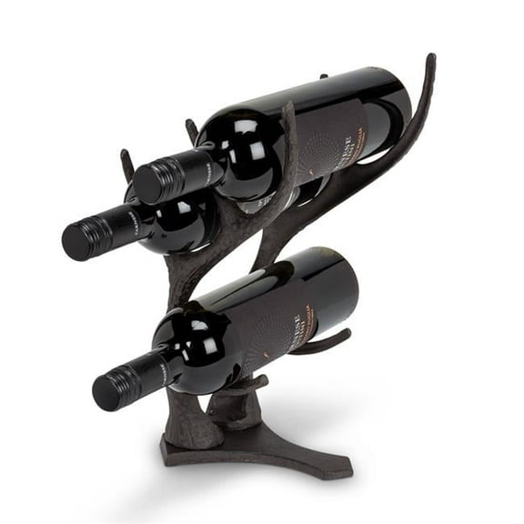 13.5 in. Antler Wine Rack, Dark Brown