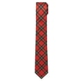 thumbnail image 3 of Jacob Alexander Men's Royal Tartans Plaid Wallace Regular Length Neck Tie - Red, 3 of 7