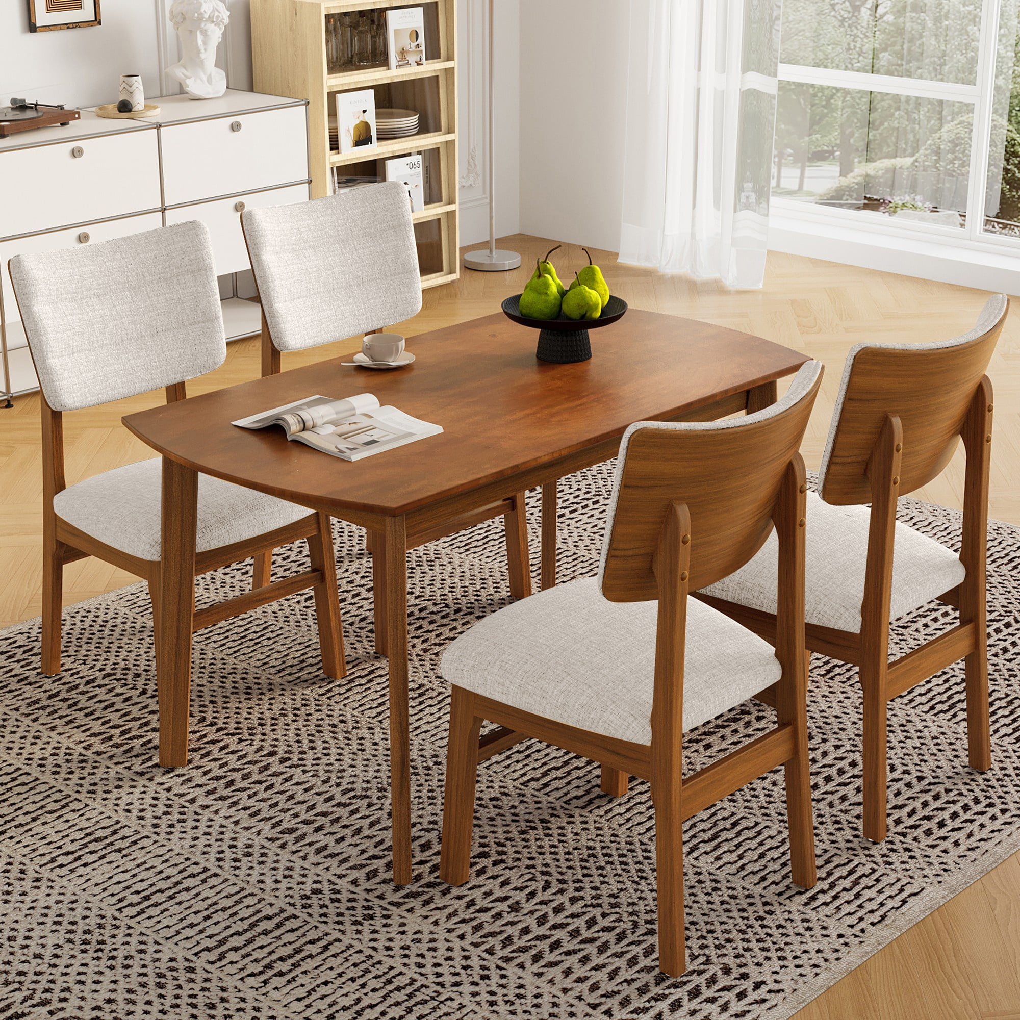 Ashley Skempton Counter Height Dining Set w/ Wood Bar Stools and