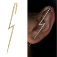 thumbnail image 4 of Pendientes de de Oruga de Envoltura de Oreja para Mujeres Niñas Moda inconfundible Joyería de Oreja de Pendiente de Brazalete - 6 Estilo 6 Fernando Gancho para oreja de joyería, 4 of 8