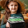 thumbnail image 5 of Mini invernadero para plántulas, paquete de 10 mini invernaderos para plantas de 120 celdas, bandeja para plántulas con bandeja y tapa, bandejas para plántulas duraderas para interiores, caja de, 5 of 5