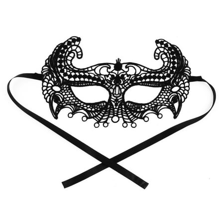 Women Sexy Masquerade Costume Halloween Party Ball Eyemask Lace Eye Mask Black