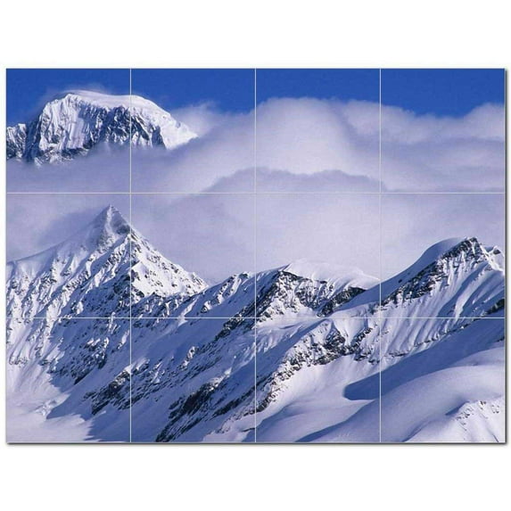 Mountain Photo Ceramic Tile Mural Kitchen Backsplash Bathroom Shower 405500-XL43