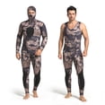thumbnail image 1 of TFixol Trajes de neopreno para nadar de 3 mm para hombre Buceo de manga larga con capucha de 2 piezas, 1 of 8