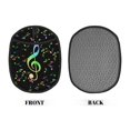 thumbnail image 2 of Pofeuu Music Notes Print Silicone Pot Mat Mitten With Hanging Loop Heat Resistant Oven Mitts Non-Slip Bbq Baking Smoking Potholders, 2 of 7