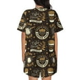 thumbnail image 6 of Fotbe coffee shop house Print Pajama Set for Women 2 Piece Loungewear Short Sleeve Tops and Shorts Set Soft Sleepwear-3X-Large, 6 of 7
