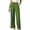 Green, variant on HOWPAY Womens Linen Pants Casual Loose Fit Wide Leg High Waist Elastic Trousers with Pockets Drawstring Solid Color Summer Beach Lounge Pant White S