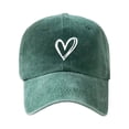 thumbnail image 2 of Gorra de béisbol para mujer con bordado de corazón: gorra de moda para niñas para deportes al aire libre,ajustable,bonita y casual, 2 of 7