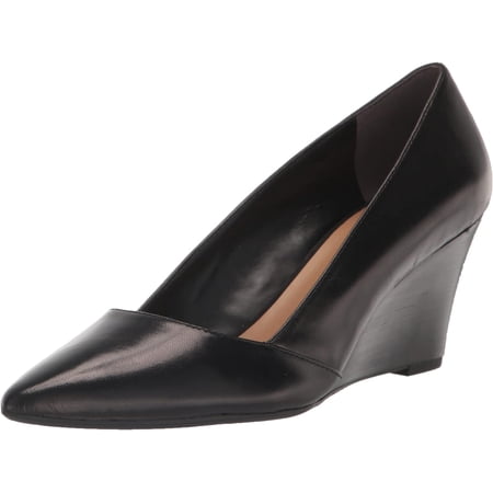 Franco Sarto Women's Frankie Pump Black Leather 7.5M