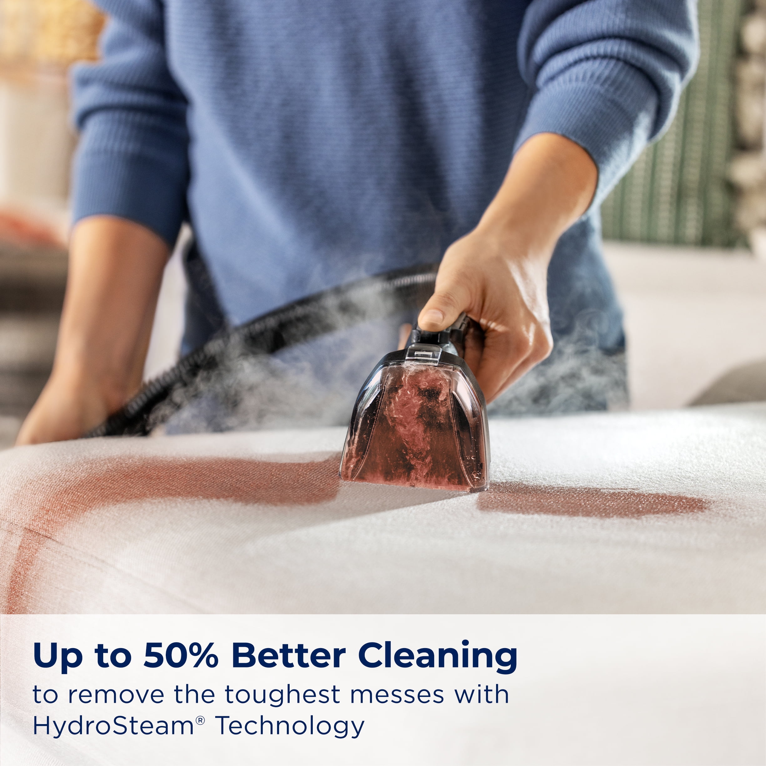 BISSELL Little Green HydroSteam Portable Deep Cleaner, for Carpet , Upholstery, Auto, and Stairs, HydroSteam Technology, 3 Cleaning Modes, Fast Drying, 3532, Black & Copper