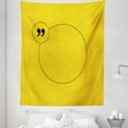 thumbnail image 1 of Yellow Black Tapestry, Inspirational Wise Saying in a Circle with Dashed Lines Words Mark, Fabric Wall Hanging Decor for Bedroom Living Room Dorm, 5 Sizes, Yellow and Black, by Ambesonne, 1 of 1