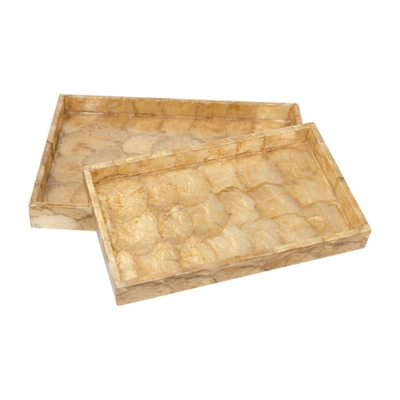 Marquesa Pearlized Trays, Set of 2