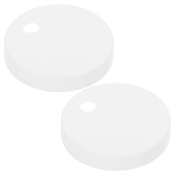 ROSENICE Screw Bolt Covers for Toilet Seat 1 Pair Plastic for Public Places Simple Design 2.4x2.4x0.3in
