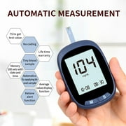 Blood Glucose Monitor Kit, 50 Glucometer Strips, 50 Lancets, 1 Blood Sugar Monitor, Blood Sugar Test Kit with Control Solution, Lancing Device, No Coding, Large Display