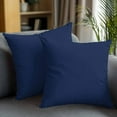 thumbnail image 2 of Decorative Throw Pillow Covers 20x20 Inch Set of 2 Navy Blue Home Decor Pillow Cases for Couch, Solid Color Cushion Case for Living Room Bedroom Bed Car Chair, 2 of 9