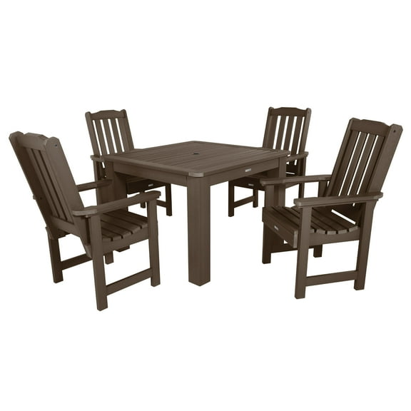 Highwood's 42" x 42" Square 5-pc Lehigh Dining Set - Dining Height, Outdoor, Eco-friendly, Synthetic Wood