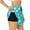 Black, variant on Aqua And White Polka Dot for Women's Double Layer Athletic Shorts High-Performance Gym Shorts with Inner Pocket, Elastic Waistband-Large