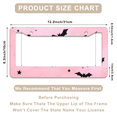 thumbnail image 3 of 1 Pcs Bats and Stars License Plate Frame, License Plate Cover for Car Decorative Parts, Aluminum License Plate Bracket Holder Rust-Proof Weather-Proof for US Standard Car, 3 of 9