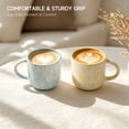 thumbnail image 4 of ALOFMO 12oz Handmade Speckled Ceramic Coffee Mugs Set of 6, Multicolor Splash Glaze Tea Cups, Microwave & Dishwasher Safe, Lead‑Free for Home & Gift, 4 of 7