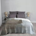 thumbnail image 4 of Grey Abstract Soft Flannel Fleece Blanket Breathable Throw Blanket Halloween Chirstmas Days Rustic Cozy Blanket for Couch Sofa Bed Living Room Suitable for All Season 50x60 inch, 4 of 6