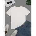 thumbnail image 3 of Lovelywholesale Round Neck Letter Print T-shirt, 3 of 4