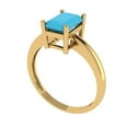 thumbnail image 2 of Solitaire Engagement Ring for Women - 1.75ct Simulated Turquoise in 14K Yellow Gold Promise Ring, 2 of 6