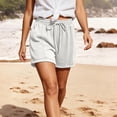 thumbnail image 6 of Bloomae Sweat Shorts for Women Lightweight Casual Summer Drawstring for Gym Lounge Workout Short Pants Loose Fit Elastic High Waist Comfy Beach Vacation Wide Leg Shorts with Pockets, 6 of 10