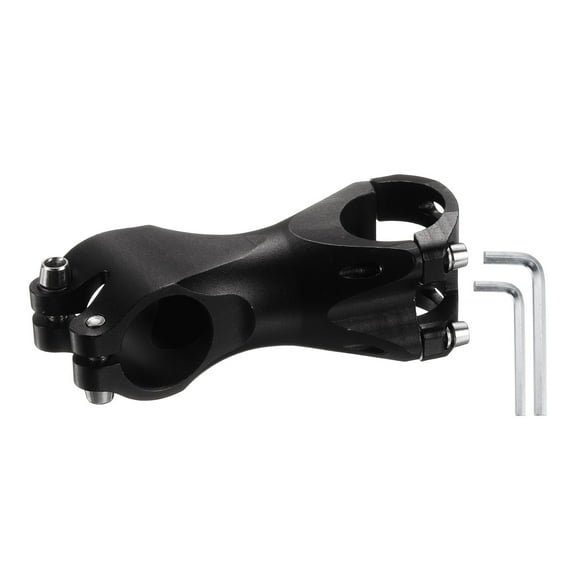 uxcell 31.8mm Bike Stem 15 Degree 80mm Aluminum Alloy Bicycle Handlebar Stem with Hex Wrench for Mountain Road Bike BMX MTB Cycling, Black