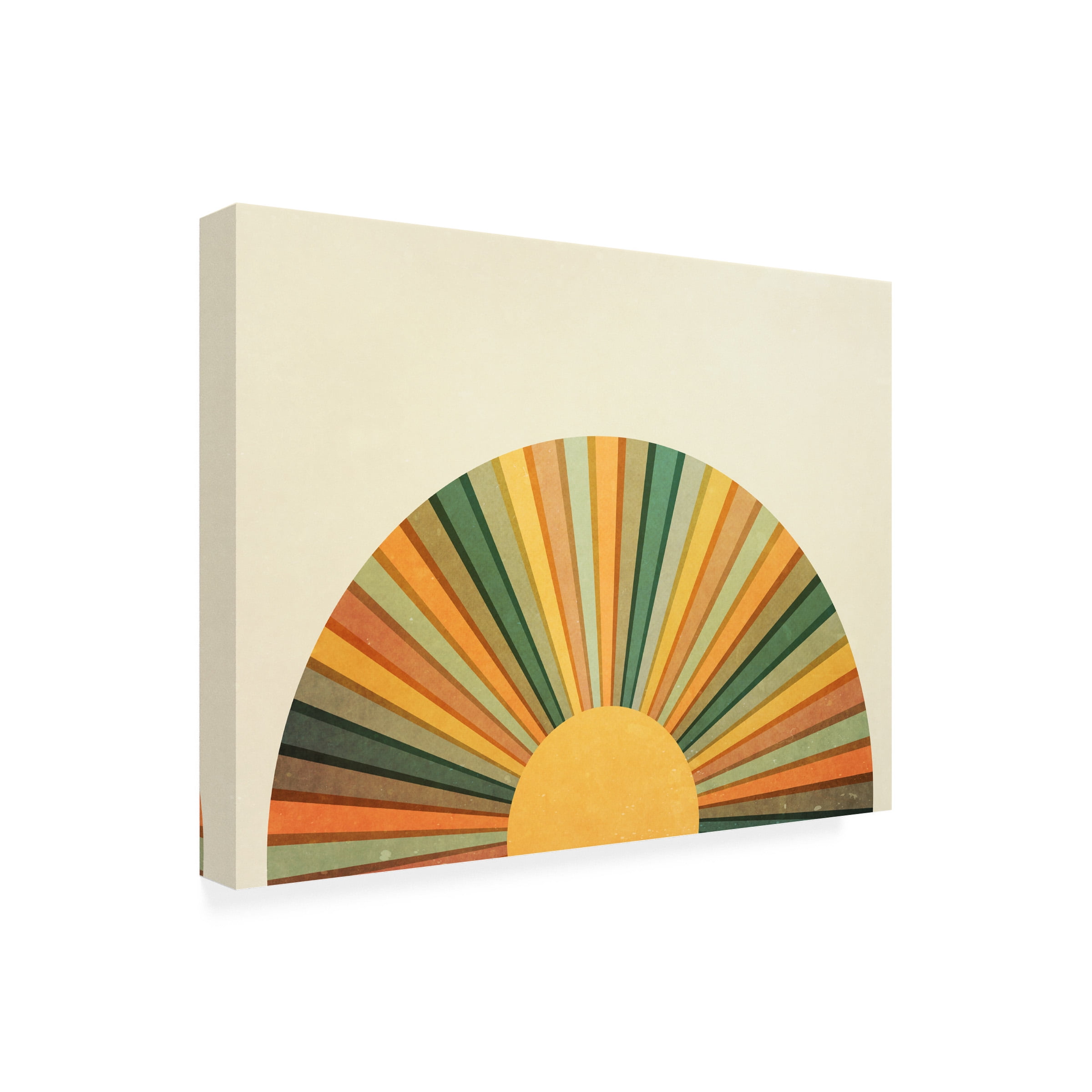 Canvas Wall Art - Tom Quartermaine 'Boho Abstract Mid Century Sunset' Wall Art for Living Room, Bedroom, or Office DÃ©cor by Trademark Fine Art - 47 x 35 Inches