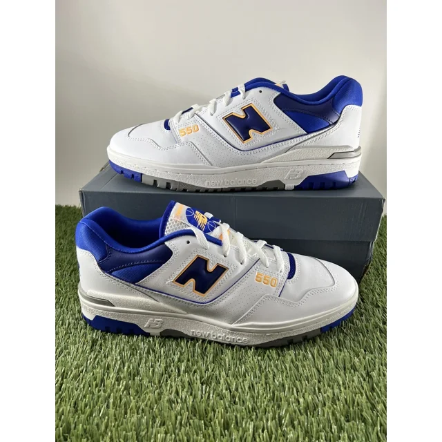 Men Sz 11.5 - New Balance 550 Lakers Pack White Blue Sneaker Trainer BB550WTN