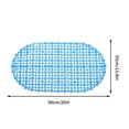 thumbnail image 3 of KOYPTL Transparent Bath Tub Mat 35x16In,Long Bathtub Sink Mat Non Slip in Shower with Drain Holes and Suction Cups,Washable and Durable Solid Shower Mat for Bathroom Floor Bathtub Easy to Clean Blue, 3 of 5
