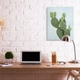 thumbnail image 2 of Stupell Industries Unique Desert Cactus Plant Prickly Pear Blue Green Canvas Wall Art Design by Mia Jensen, 30" x 40", 2 of 6