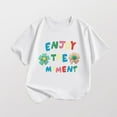 thumbnail image 2 of Ahuyic Summer Toddler Kids' Casual Blouse, Solid Color Loose Short Sleeve Top For Girls And Boys,Summer Middle Large Aged Children's Cute Print T-Shirt Casual Top Short Sleeve Round Neck Top, 2 of 4