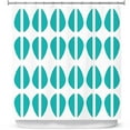 thumbnail image 1 of Shower Curtains 70" x 73" from DiaNoche Designs by Traci Nichole Design Studio - Cowrie Stripe Blue, 1 of 1