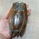 thumbnail image 2 of Antique crafts, antique-style jade cicada inkstone, ancient jade cicada ornament, 2 of 3