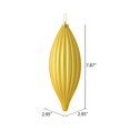 thumbnail image 3 of Vickerman M183208M 8 in. Gold Matte Line Finial Ornament  4 per Bag, 3 of 3